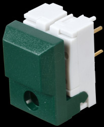 Push button, switching voltage: 24 V, for LED, green