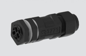 Szybkozłącze hermetyczne IP66/IP68 z nakrętką szare 3773-3P/G