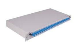 Panel krosowniczy, obudowa, 24-portowy LC, LX.5, SC 1 Wielomodowy Simplex, 1U Huber+Suhner