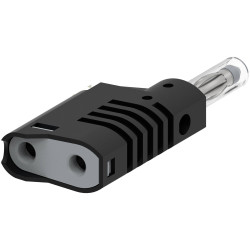 Electro PJP 1089-CD1-N Jack Plug 4mm Pin Black for 2.5mm&#xB2; Cable 1pc