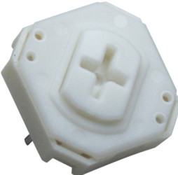 Short-stroke pushbutton, 1 Form A (N/O), 100 mA/35 V AC/DC, unlit , actuator (white, L 1.4 mm), 2.9 N, THT, 3.14.100.601/0000