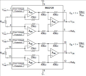 Dual, Low Power Instrumentation Amplifier