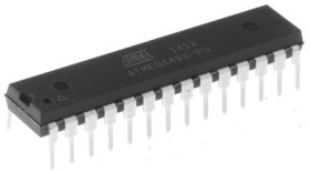 Mikrokontroler Microchip ATMEGA48A-PU ATmega48A PDIP 28-pinowy Otwór przelotowy AVR 4kB 8 bit 20 MHz, 512 bit RAM Flash,
