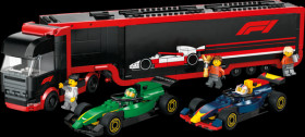 60445 LEGO® City F1® transporter with RB20 &lt;(&gt;&amp;&lt;)&gt; AMR24 F1® racing ca