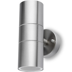 Kinkiet Ogrodowy Lampa Ścienna Elewacyjna góra dół LED GU10 IP44 ZINNIA INOX Lumiled