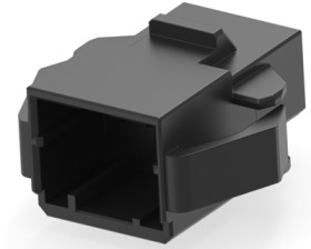 Plug housing, 8 pole, pitch 2.5 mm, straight, black, 1-1903131-4