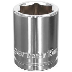 Siegen S0582 Walldrive Socket 15mm 3/8&quot;sq Drive