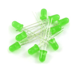 Dioda LED 5mm zielona - 10szt.