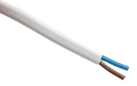 Sieciowy kabel zasilający 2 Core Polichlorek winylu PVC Sheath Biały 5.76mm od , 300 V