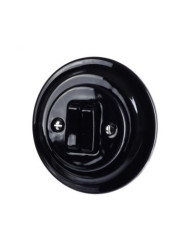 CERAMICZNY WŁĄCZNIK PODTYNKOWY DWUTOROWY KLAWISZOWY CZARNY 2WP02AB KL