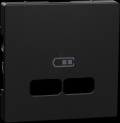 MEG4367-0403 System M Zentralplatte 2x USB Recyceld Plastic schwarz