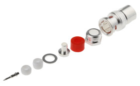 Złącze koncentryczne Montaż na kablu Męski 75Ω typ złącza Złącze BNC 1GHz, zaciskane typ kabla URM 70