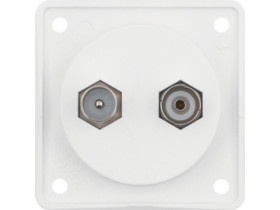 Integro Flow Gniazdo antenowe TV/Radio z obudową nieekranowaną biały 945612502 HAGER