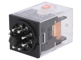 Przekaźnik: elektromagnetyczny DPDT Ucewki: 230VAC 10A/250VAC MKS2P AC230