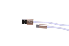 Kabel ze złączem USB - typ C do smartphonów ANDROID, maks. prąd 3A, długość 1M, bialy Extralink