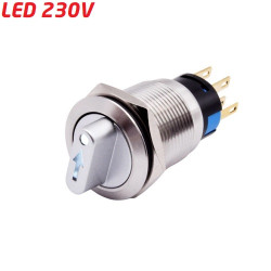 Przełącznik podświetlany LED 230V (biały) 22mm
