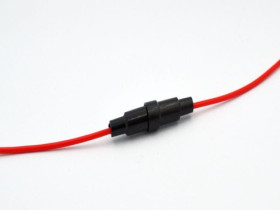 Gniazdo bezpiecznika topikowego z przewodem, skręcany 5x20mm