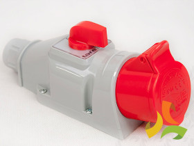 Gniazdo izolacyjne stałe 16A/5/400V siłowe IP44 wył. 0-1 z dławnicą 185 TAREL