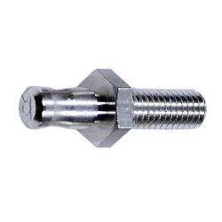 POAG-S6/20 - Wtyk bez izolacji wykonany z mosiądzu niklowanego o średnicy 6mm i długości gwintu 20 mm; gwint M6