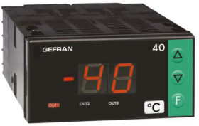 Regulator temperatury wł./wył. Gefran Uz: 11 → 27 V DC, 18 → 27 V AC wyjście Przekaźnik 2-wyjściowy
