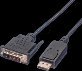 04.11.10 DisplayPort 1.1 connector to DVI 24+1 connector, 1080p, 2 m
