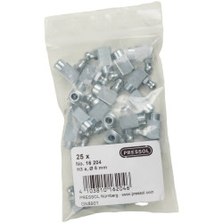 Pressol 16 204 Tapered Lubricating Nipple H3 A-90&#xB0; &#xD8;8mm VZ-E 25 pcs