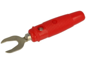 Wtyk widełkowy przykręcany na przewód 10A; 500V;