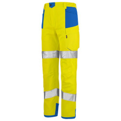 PANTALON IRIS JAUNE FLUO / BLEU AZUR