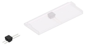 Pin header, 2 pole, pitch 2.54 mm, straight, black, 10050589