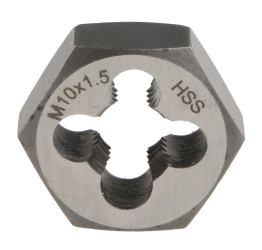 Narzynka sześciokątna, skok: 1.5mm, gwint: M10, gr.: 0.375cal, HSS