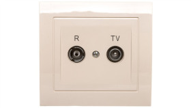 Kier Gniazdo Antenowe Rtv Przelotowe 14Db Beżowe Gpa-14Wp/01