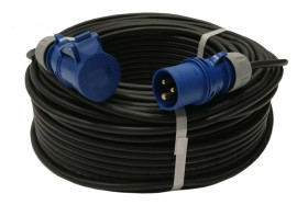 Przedłużacz kempingowy elCORD CEE 16A-3 230V IP44 50m H07RN-F 3G2,5 (gumowy OPD) z wt. i gn. CEE 16A-3P 30J26500