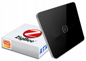 Inteligentny 1-obwodowy czarny szklany włącznik dotykowy Zigbee 3.0 z aluminiową ramką