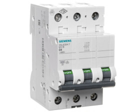 Wyłącznik nadprądowy 3P C 4A 6kA AC 5SL6304-7
