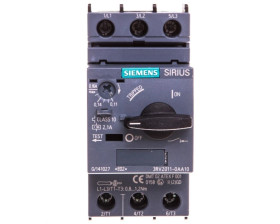 Wyłącznik silnikowy 3P 0,05kW 0,11-0,16A S00 3RV2011-0AA10