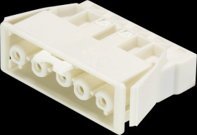 92.051.9658.0 Socket, snap-in, 5-pin, white, spring connection