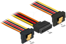 60159 Delock Cable SATA 15 pin &gt; 2x SATA 15 pin, 30 cm