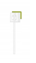 Zestaw montażu ściennego RAL 9016 SUPREMA 94493 INLEWA 94493