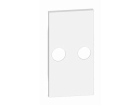LIVING NOW Plakietka gniazda TV - 2 otwory - 2 moduły - biała KW25M2 LEGRAND