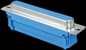 D-SUB female connector, 37-pin, ribbon cable, without insulator