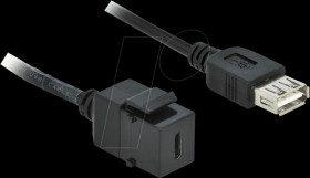 86384 Keystone Module USB 2.0 C female &gt; USB 2.0 A female with cable