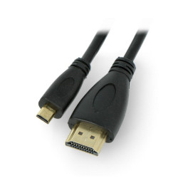 Przewód microHDMI - HDMI - 1.5m - Akyga AK-HD-15R