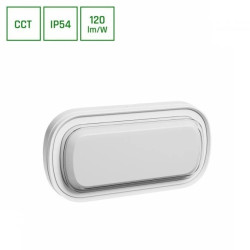 PASTILO 15W 3CCT 230V 120st IP54 IK10 266x137x47mm BIAŁY OWALNA