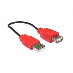 Kabel USB Złącze A USB A Złącze B USB A dł. 22.5cm Przewód przedłużający USB USB 2.0 kolor: Czarny