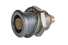 Złącze wielostykowe przemysłowe 6-pinowe, panelowe Gniazdo LEMO