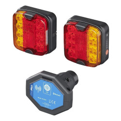 Zestaw lamp przyczepy lawety 7p bezprzewodowych na magnesach 7-pin