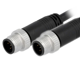 M12A08ML12AMLSD001 Kabel do czujników/automatyki 8PIN M12-M12 1m wtyk wtyk
