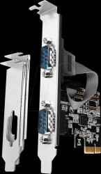 PCEA-S2N 2-port RS232, serial, PCIe card