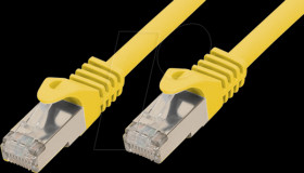 2.0m Patch cable,Cat.7 raw cable, yellow, RJ45