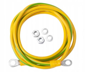 KOMPLET ZESTAW UZIEMIENIA KABEL PRZEWÓD LINKA UZIEMIAJĄCA LGY 4 mm2 1,2m (EK-11)